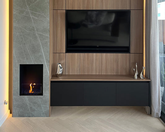 EcoSmart Fire Flex 18SS Single Sided Ethanol Fireplace Insert - 378mm width viewing area