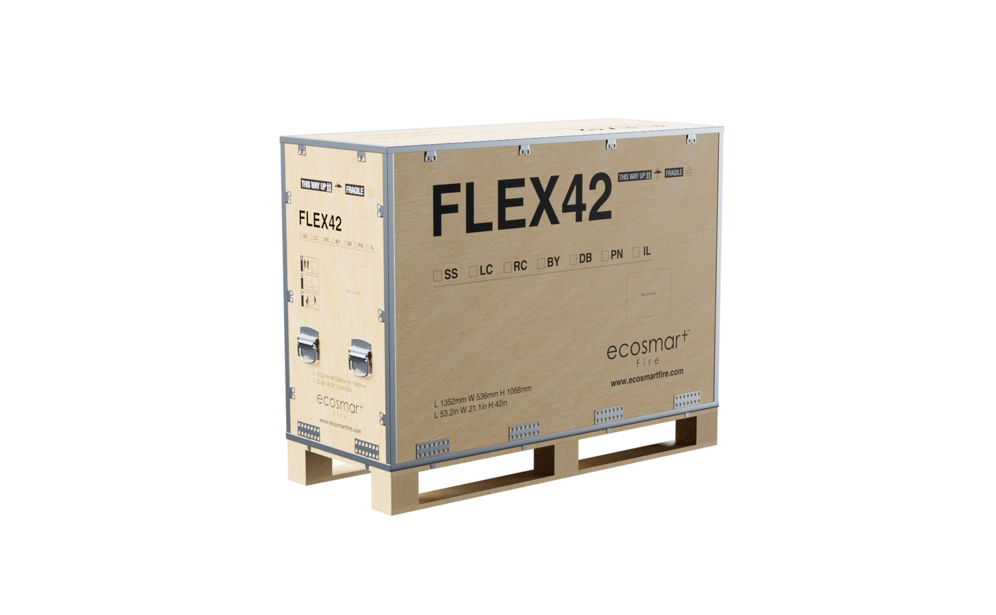 EcoSmart Fire Flex 42DB Double Sided Ethanol Fireplace Insert - 1065mm viewing area