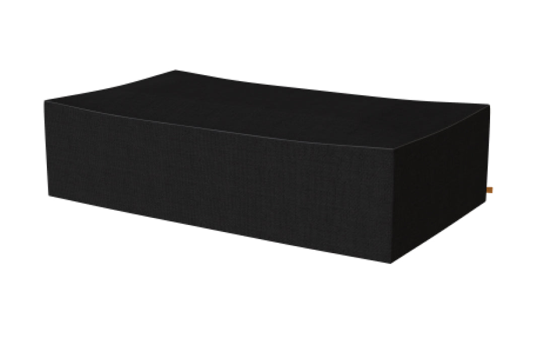 Black rectangular box on a white background
