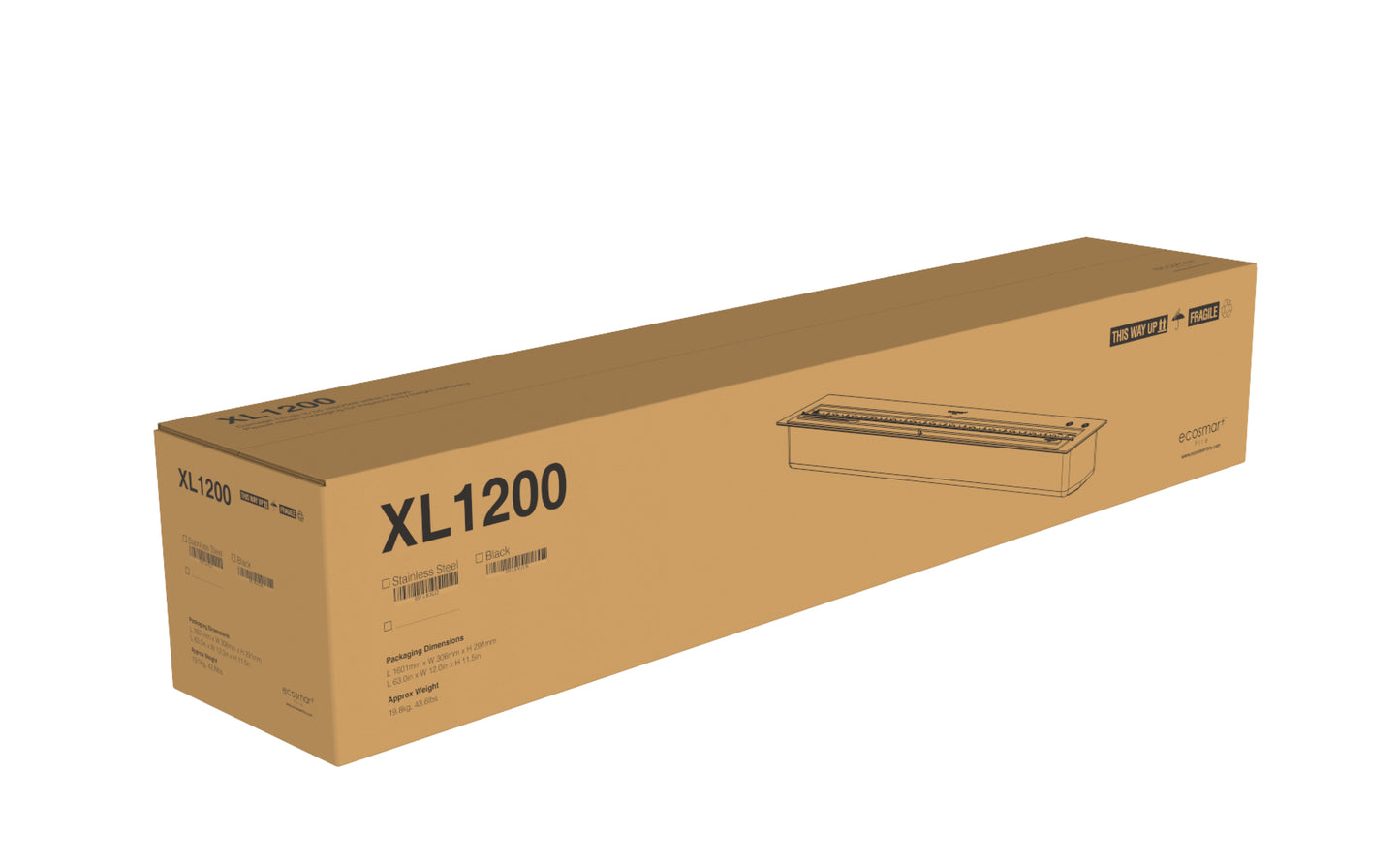 EcoSmart Fire XL1200 Ethanol Burner Insert