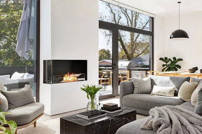 EcoSmart Fire Flex 18LC Left Corner Ethanol Fireplace Insert - 419mm width viewing area