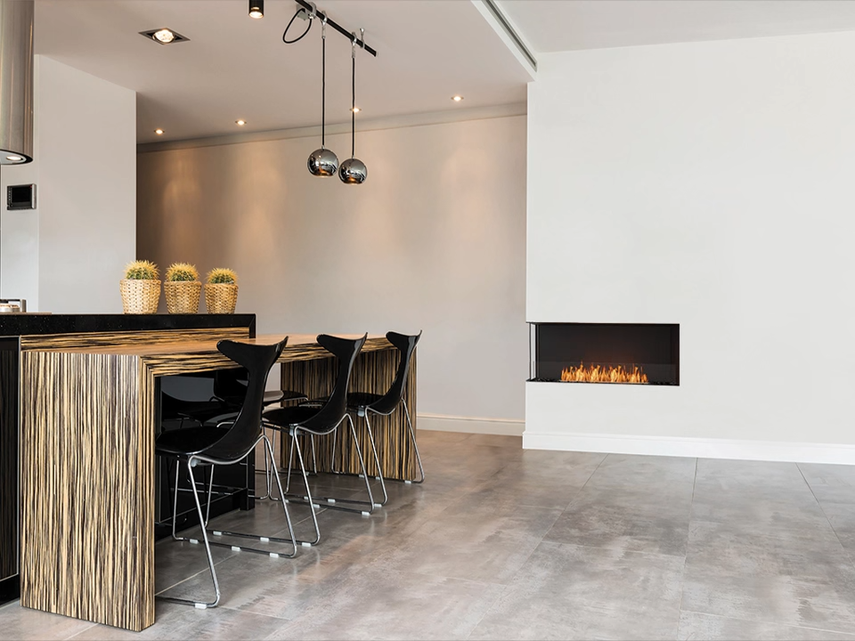 EcoSmart Fire Flex 50LC Left Corner Ethanol Fireplace Insert - 1311mm width viewing area