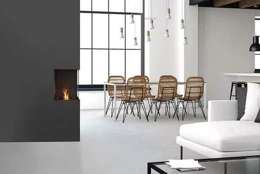 EcoSmart Fire Flex 18RC Right Corner Ethanol Fireplace Insert - 419mm width viewing area