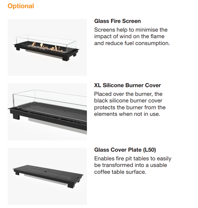 EcoSmart Fire Linear 50 Ethanol Fire Pit Kit