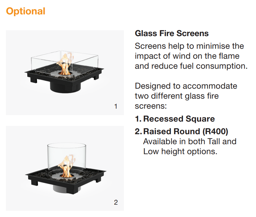 EcoSmart Fire Square 22 Ethanol Fire Pit Kit