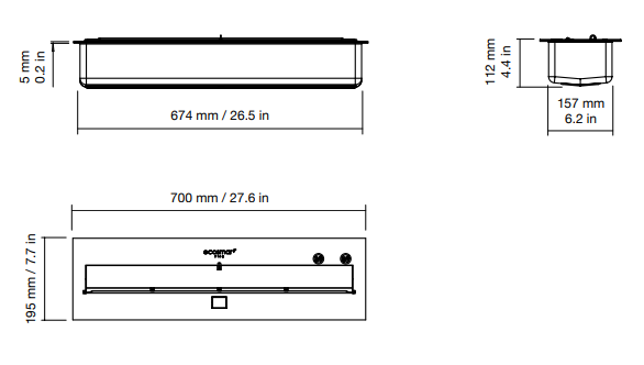 EcoSmart Fire XL700 Ethanol Burner Insert