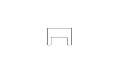 Outline of a rectangular object with rounded corners on a white background
