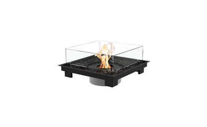 Portable bio ethanol fire pit on a white background