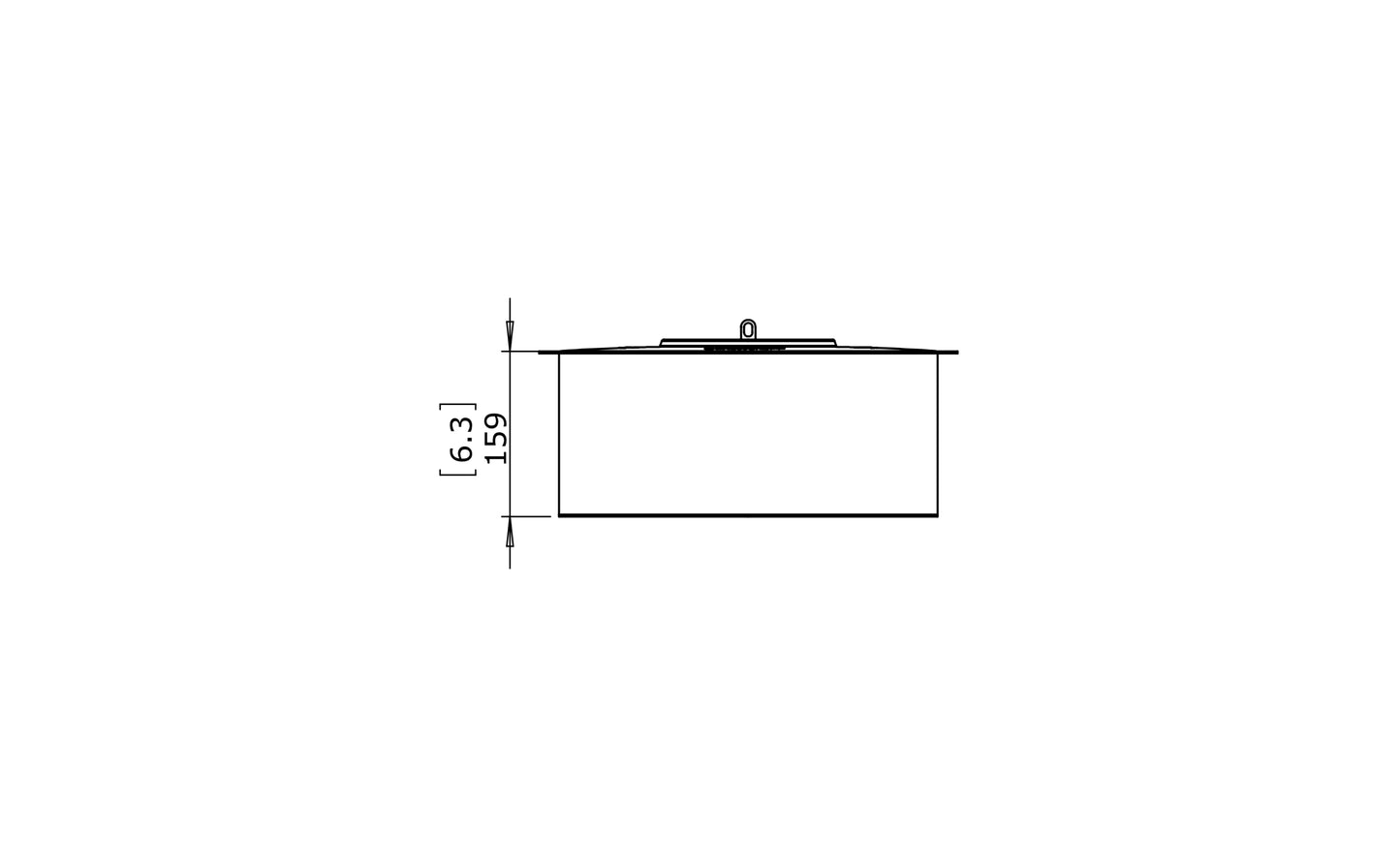 Technical drawing of a fire pit with dimensions on a white background