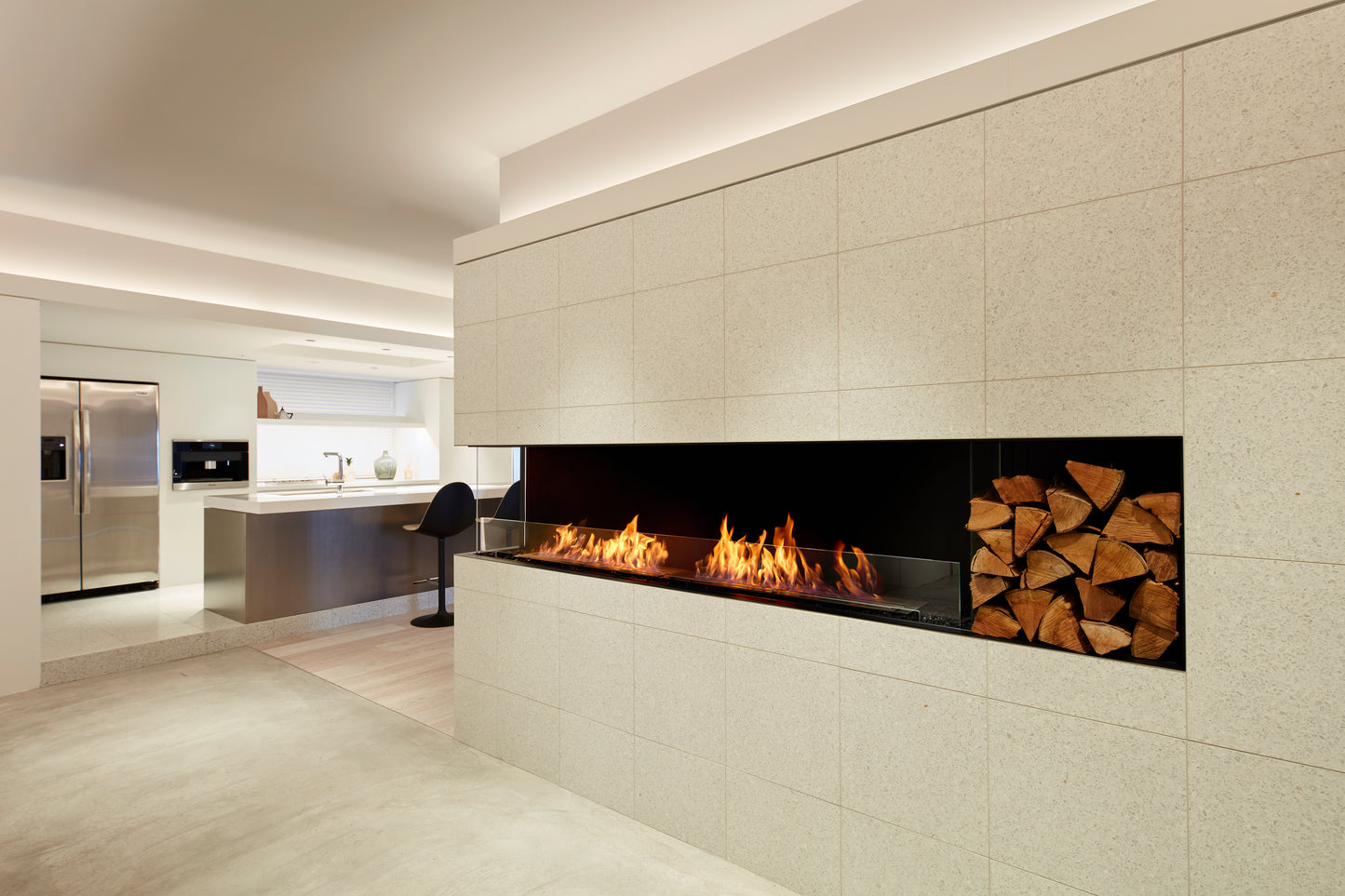 EcoSmart Fire Flex 68LC Left Corner Ethanol Fireplace Insert - 1771mm width viewing area