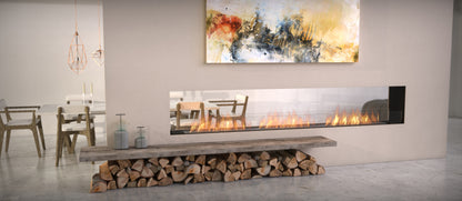 EcoSmart Fire Flex 68DB Double Sided Ethanol Fireplace Insert - 1730mm width viewing area