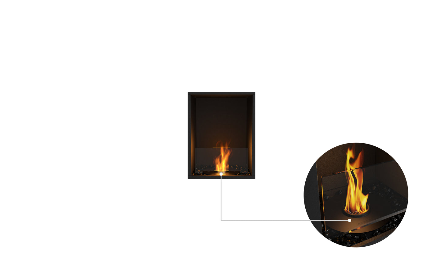 EcoSmart Fire Flex 18SS Single Sided Ethanol Fireplace Insert