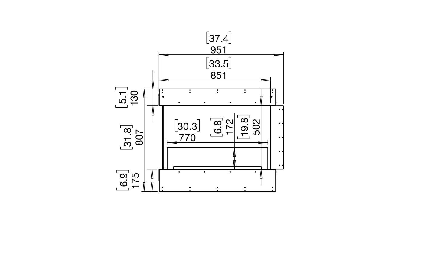 EcoSmart Fire Flex 32PN Peninsula Ethanol Fireplace Insert - 851mm Viewing area