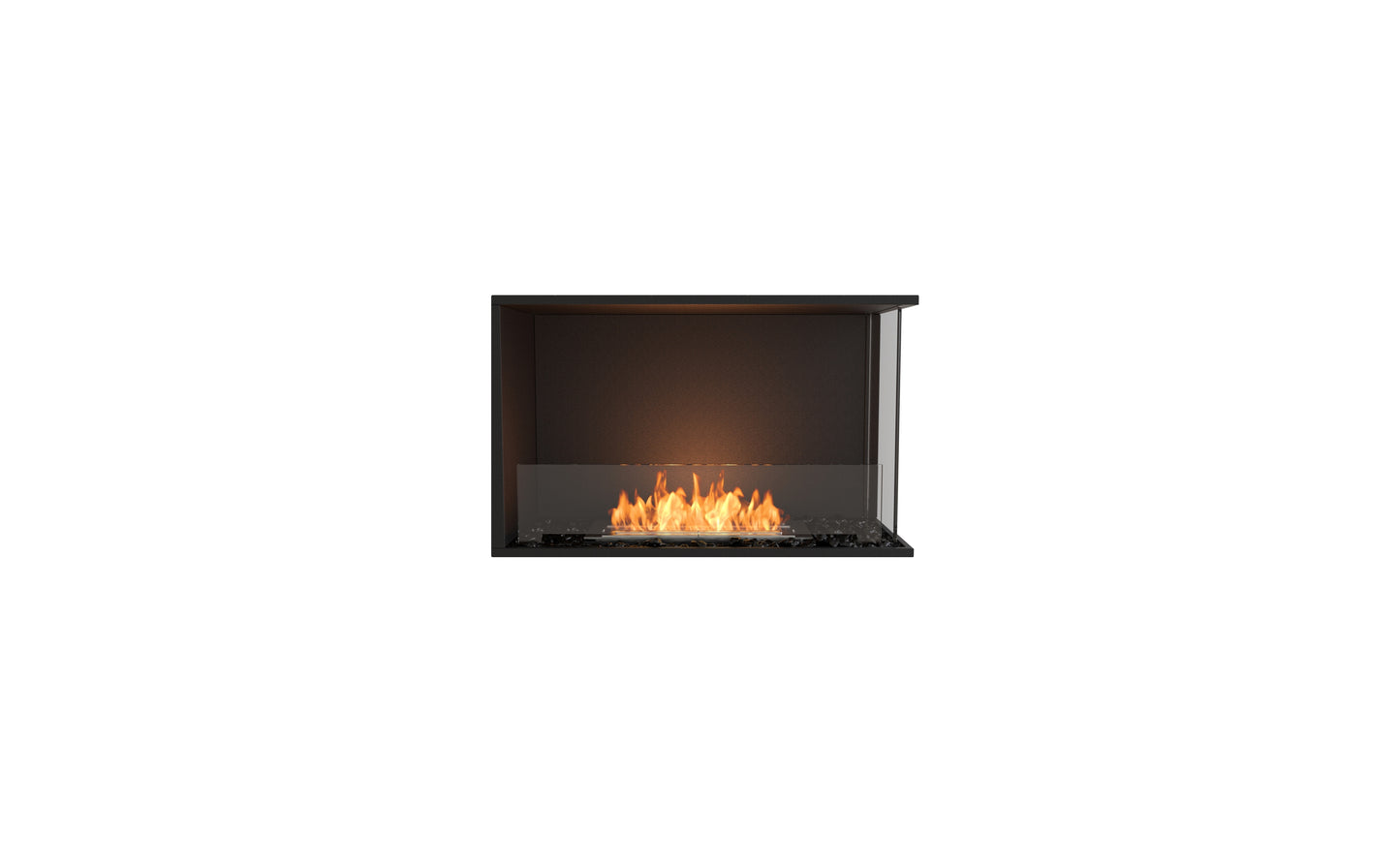 EcoSmart Fire Flex 32RC Right Corner Ethanol Fireplace Insert - 851mm width viewing area