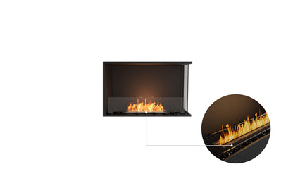EcoSmart Fire Flex 32RC Right Corner Ethanol Fireplace Insert - 851mm width viewing area