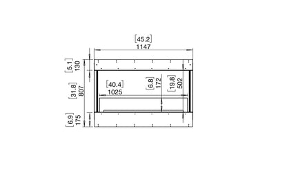 EcoSmart Fire Flex 42BY Bay Ethanol Fireplace Insert