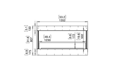 EcoSmart Fire Flex 50BY Bay Ethanol Fireplace Insert