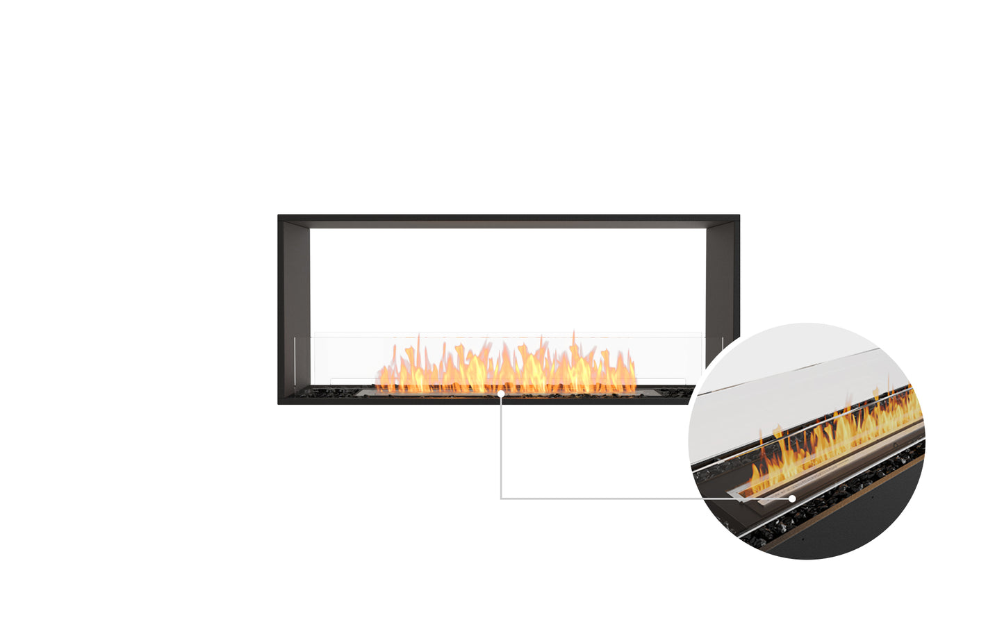 EcoSmart Fire Flex 50DB Double Sided Ethanol Fireplace Insert - 1270mm width viewing area