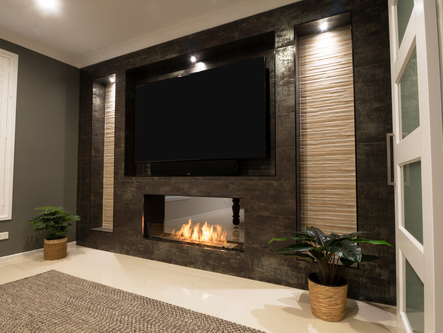 EcoSmart Fire Flex 68DB Double Sided Ethanol Fireplace Insert - 1730mm width viewing area
