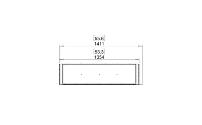 EcoSmart Fire Flex 50PN Peninsula Ethanol Fireplace Insert - 1311mm width viewing area