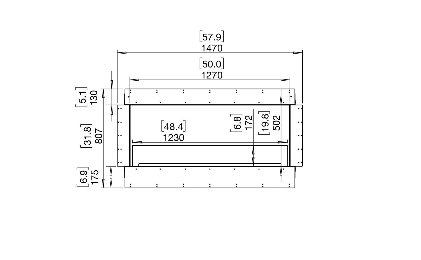 EcoSmart Fire Flex 50SS Single Sided Ethanol Fireplace Insert