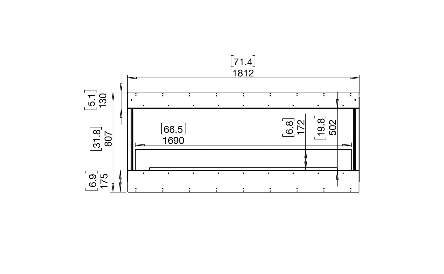 EcoSmart Fire Flex 68BY Bay Ethanol Fireplace Insert