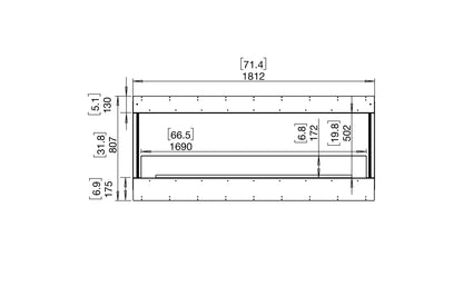 EcoSmart Fire Flex 68BY Bay Ethanol Fireplace Insert