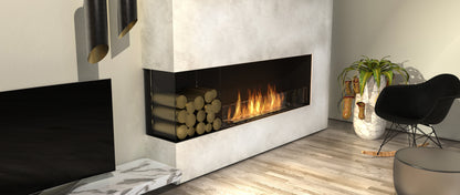 EcoSmart Fire Flex 18LC Left Corner Ethanol Fireplace Insert - 419mm width viewing area