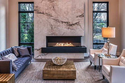 EcoSmart Fire Flex 50RC Right Corner Ethanol Fireplace Insert - 1311mm width viewing area