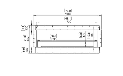 EcoSmart Fire Flex 68SS Single Sided Ethanol Fireplace Insert