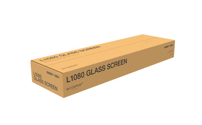 Cardboard box with 'L1080 Glass Screen' text on a white background