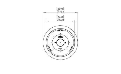 Technical drawing of a mechanical component with dimensions