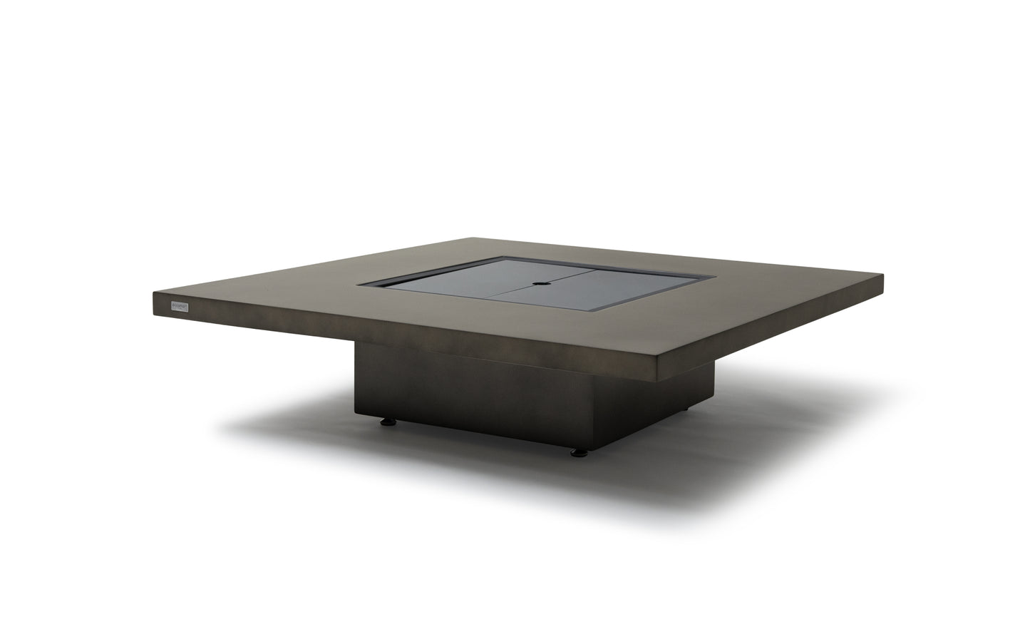 Concrete fire pit table on a white background