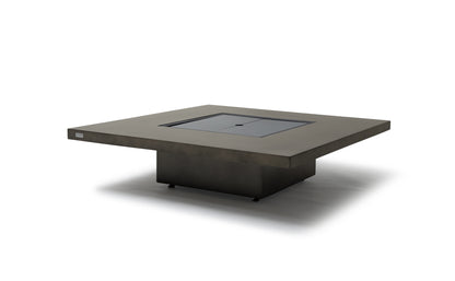 Concrete fire pit table on a white background