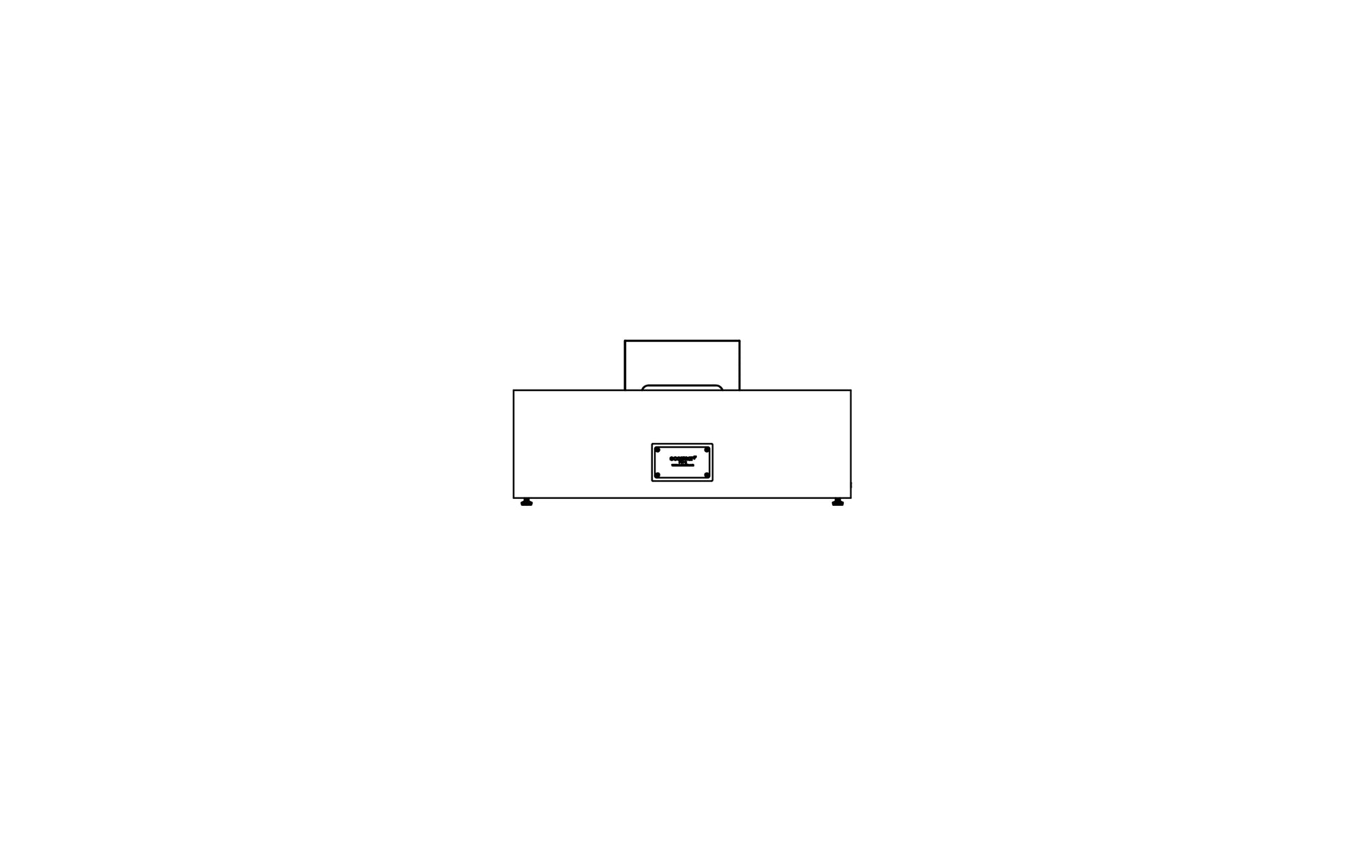 Simplified line drawing of a fireplace on a white background