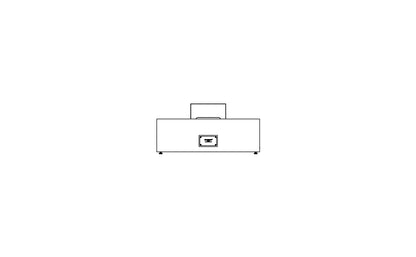 Simplified line drawing of a fireplace on a white background