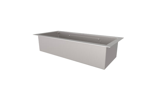 Stainless steel kitchen sink on a white background