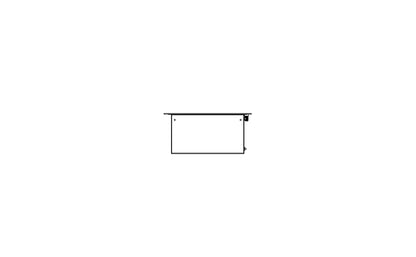 Outline of a rectangular table on a white background