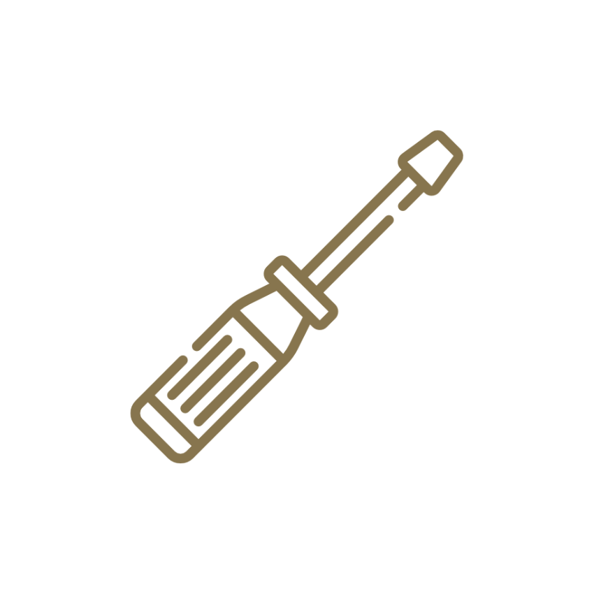 Icon of a screwdriver on a white background